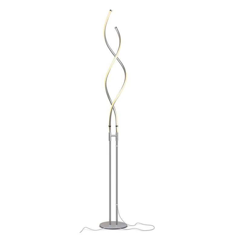 Brightech Embrace 60 in. Industrial 2-Light LED Energy Efficient Floor Lamp
