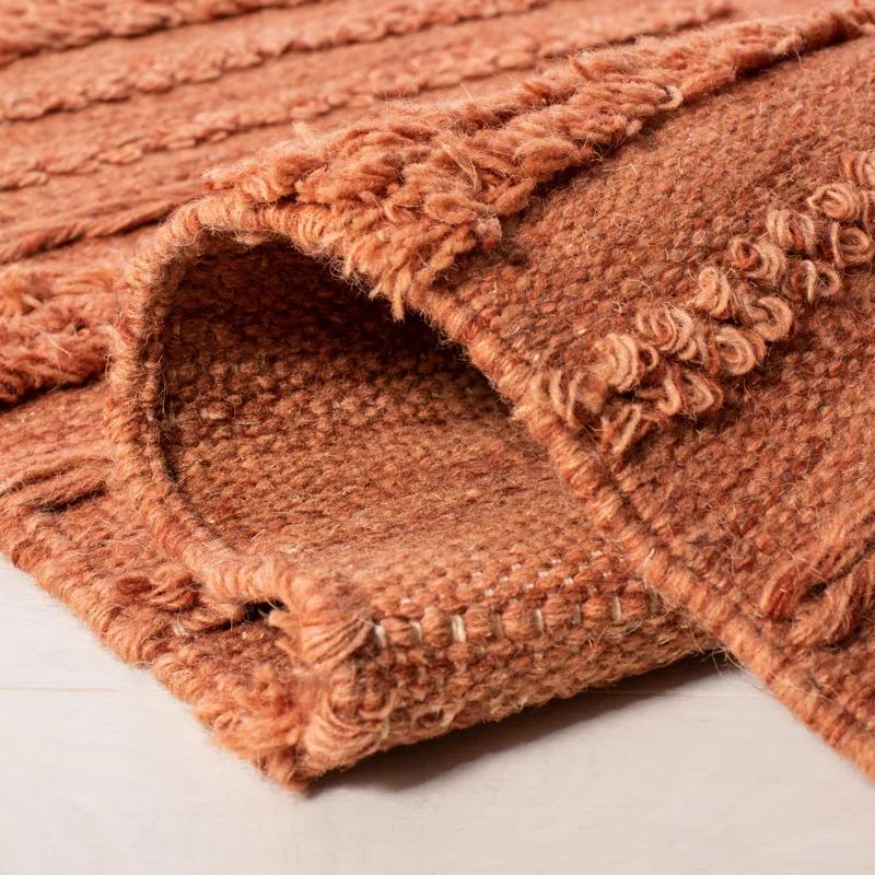Laurel Foundry Modern Farmhouse® Hartzler Hand-Woven Flatweave Wool/Cotton Rust/Orange Area Rug