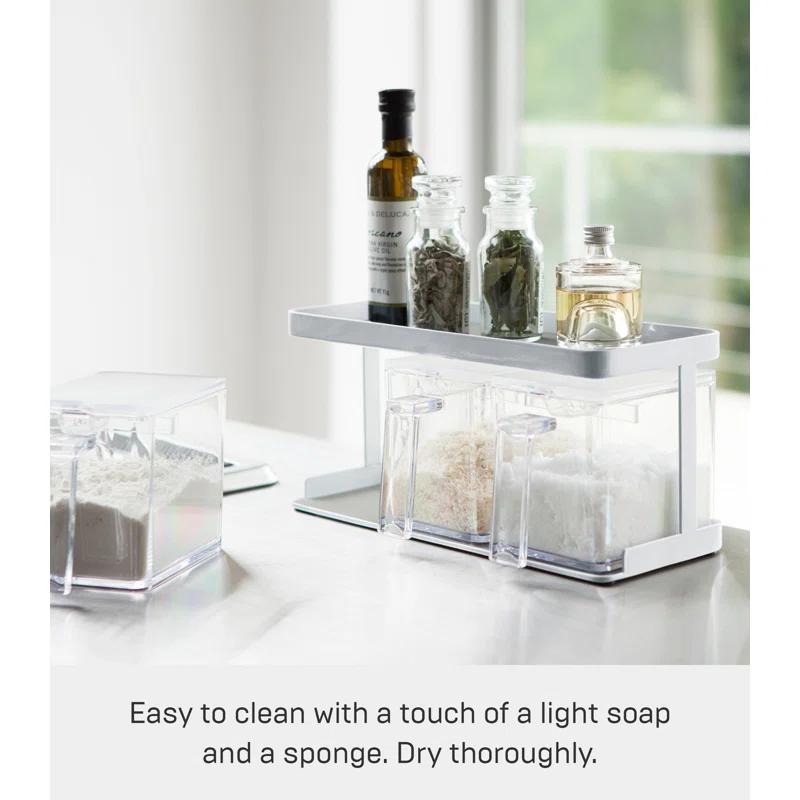 Yamazaki Home Tower Yamazaki Home Pantry Canisters With Rack, Kitchen Organizer, Triple, Steel + Plastic, Handles & Reviews | Wayfair