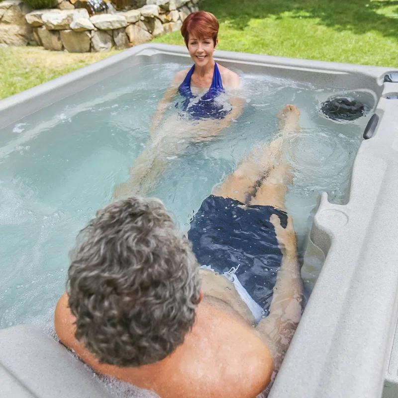 Lifesmart Spas and Saunas Lifesmart Spas LS350DX 110 Volt 5-Person 28-Jet Rectangle Plug and Play Hot Tub with Ozonator