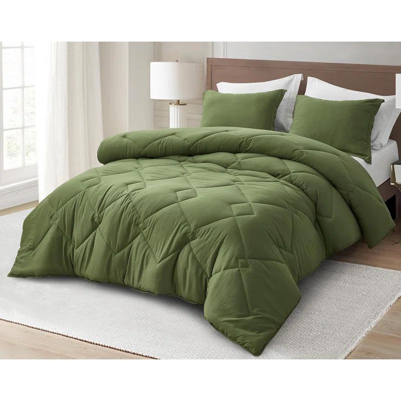 Chezmoi Collection Logan Solid Comforter Set