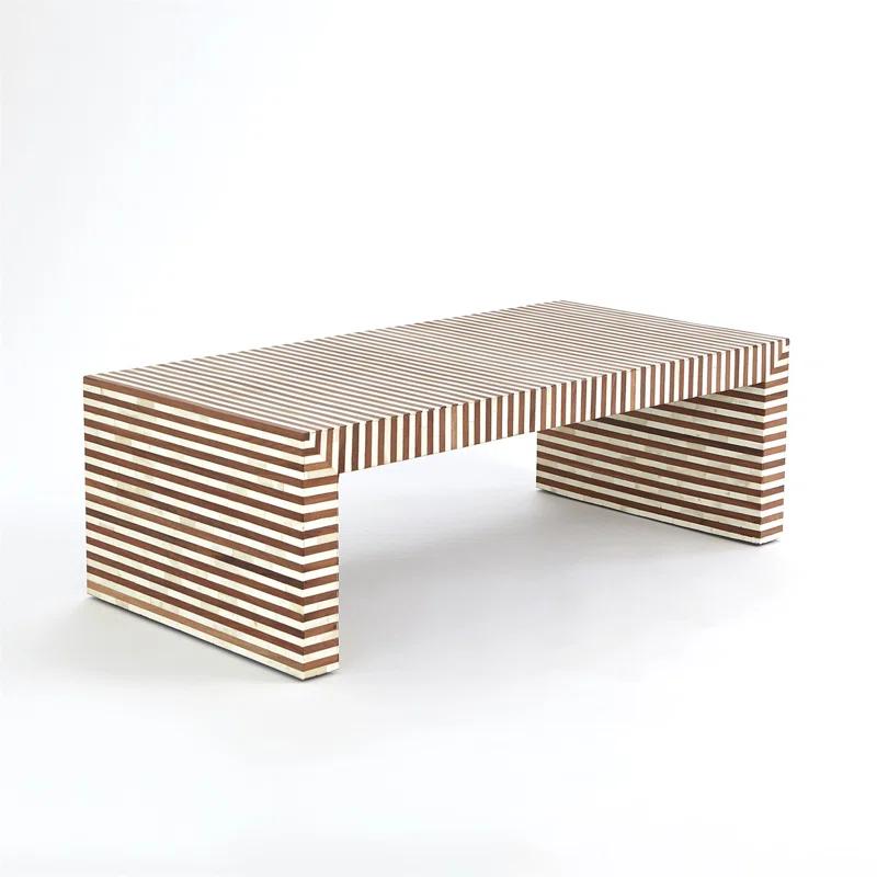 Sienna Coffee Table-Walnut/Bone