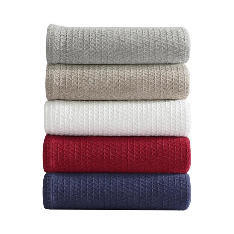Nautica Nautica Baird Solid Cotton Reversible Blanket