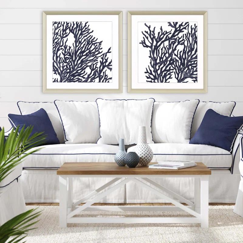 Paragon " Blue Coral I " 2 - Pieces Painting Print
