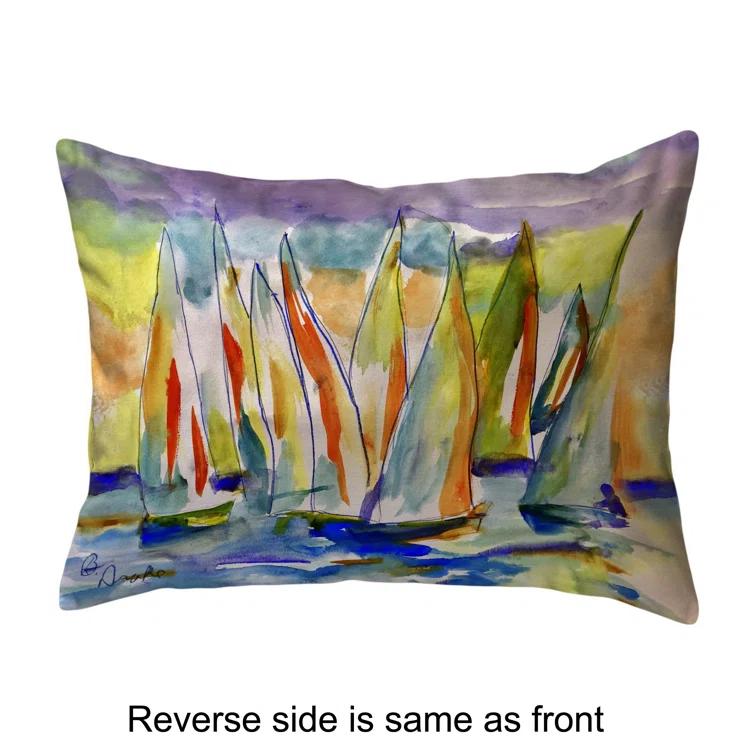 Betsy Drake Interiors Outdoor Rectangular Pillow Cover & Insert & Reviews | Wayfair