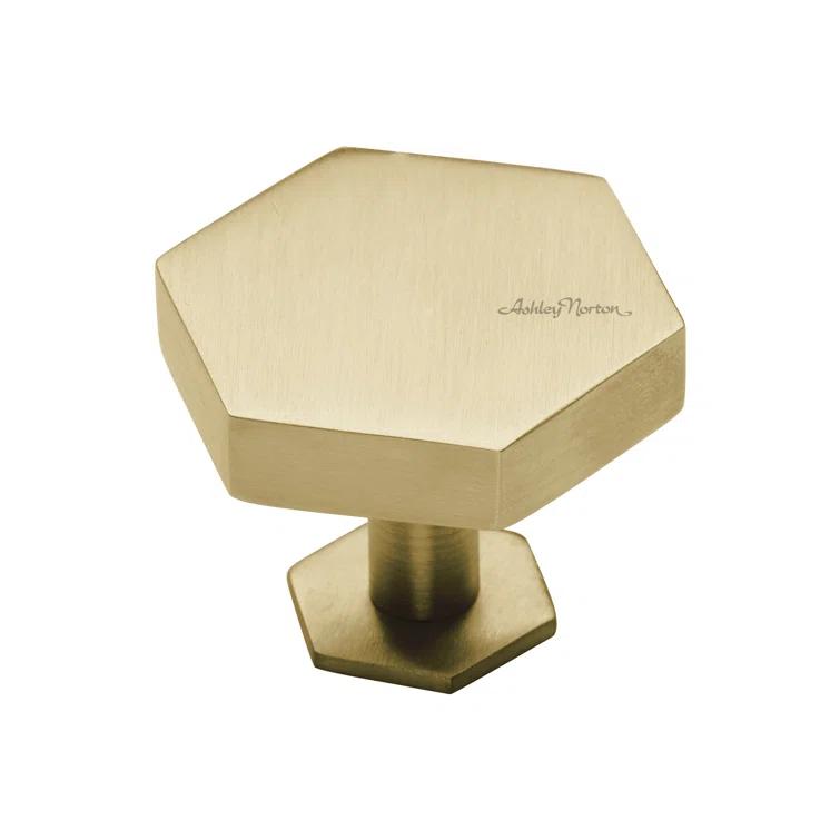 Ashley Norton Oversized Hex 1 3/4" Length Geometric Knob