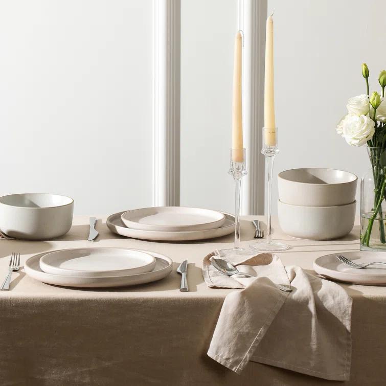 Earth & Clay Amber 12-Piece Dinnerware Set Stoneware