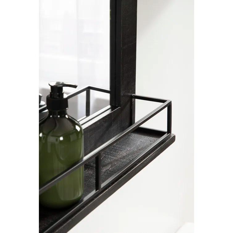 Joss & Main Enora Wood Mirror with Shelves