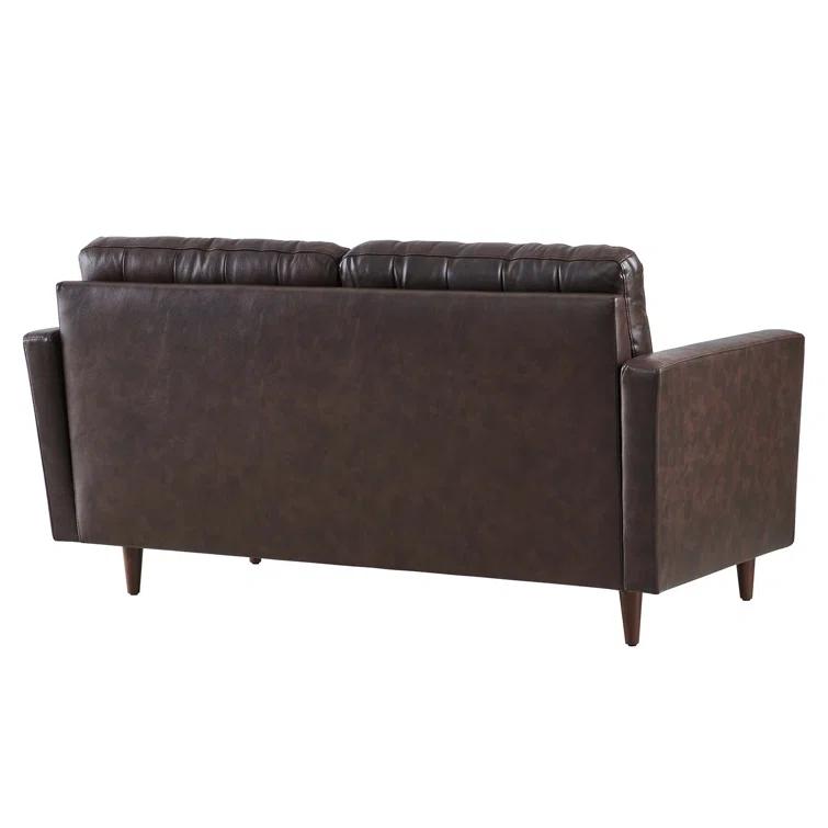 Modway Modway Exalt Tufted Leather Loveseat