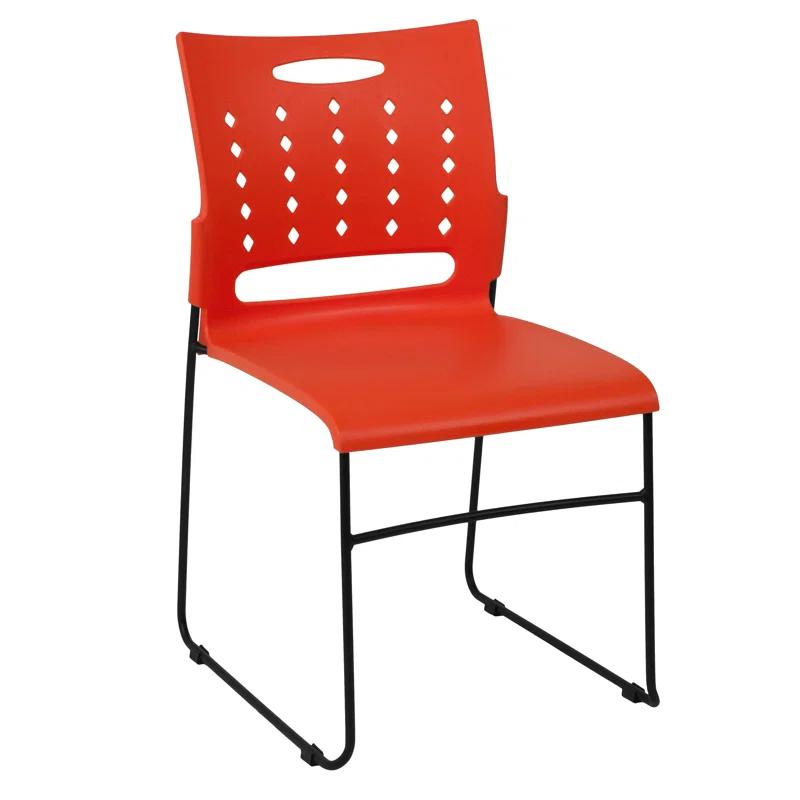Flash Furniture 881 lb. Capacity Sled Base Stack Chair with Carry Handle and Air-Vent Back