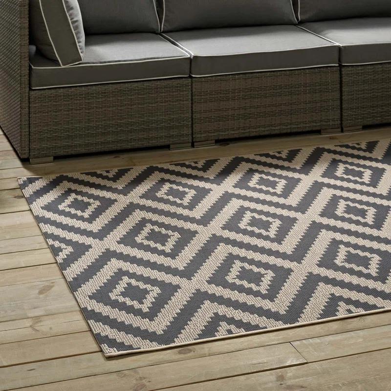Modway Modway Jagged Geometric Diamond Trellis Indoor and Outdoor Area Rug