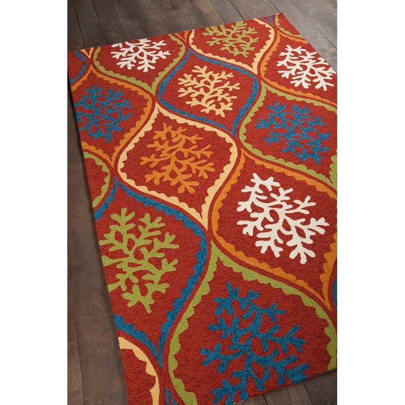 Terra Patterned Red Area Rug