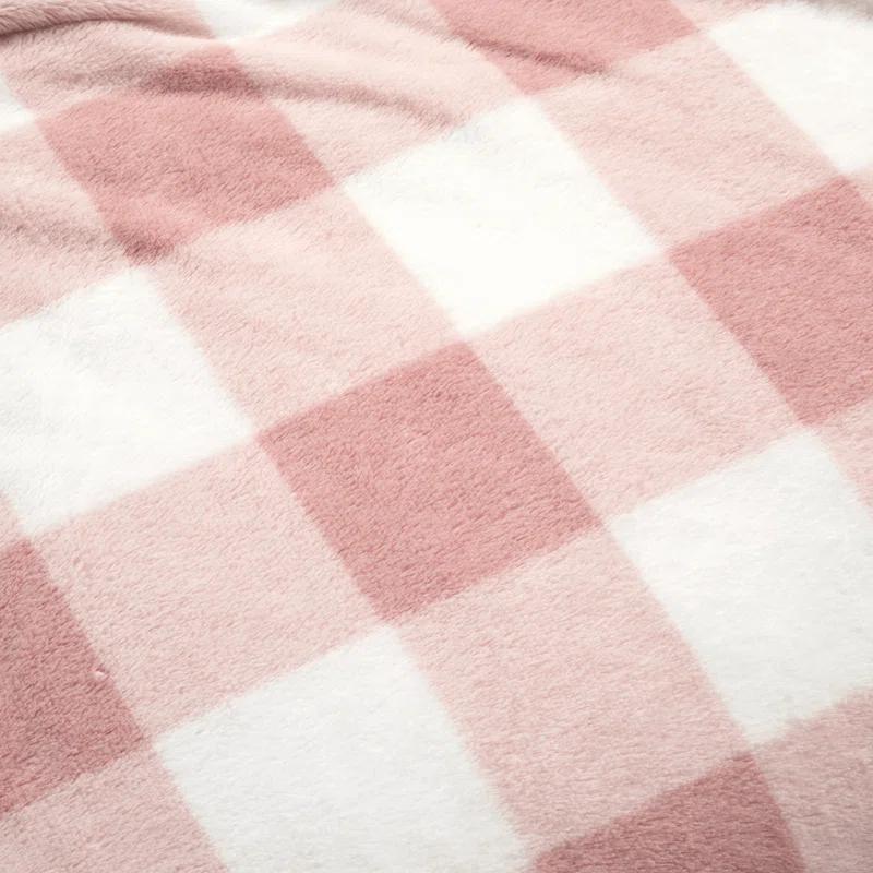 Lush Decor Plaid Faux Fur Microfiber 2 Piece Comforter Set (Set of 2)