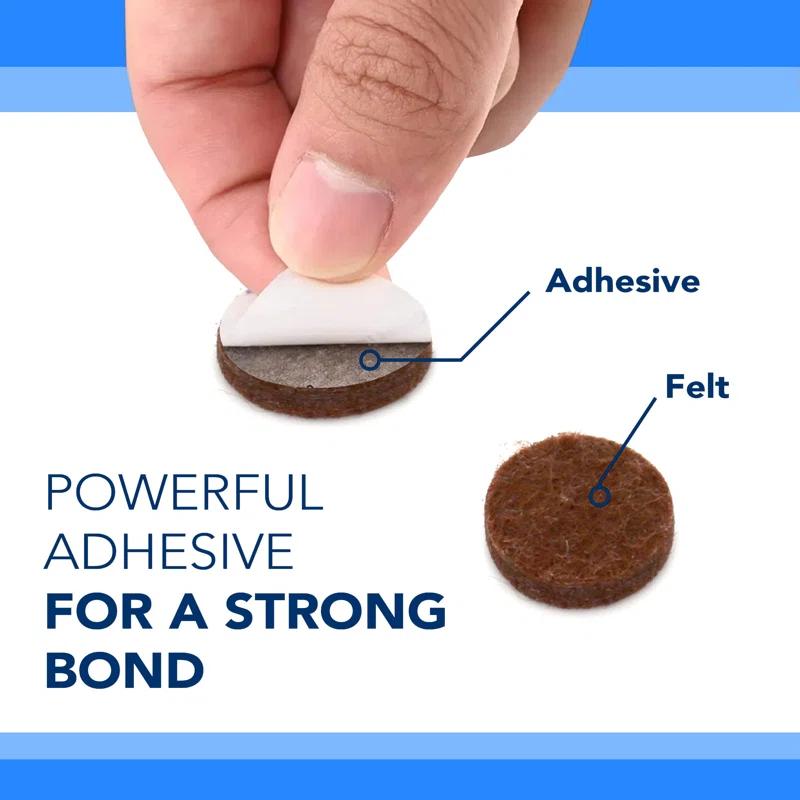 45 Pcs. Felt Furniture Pads - Protect Various Floors Including Hardwood, Laminate, Tile, and Vinyl