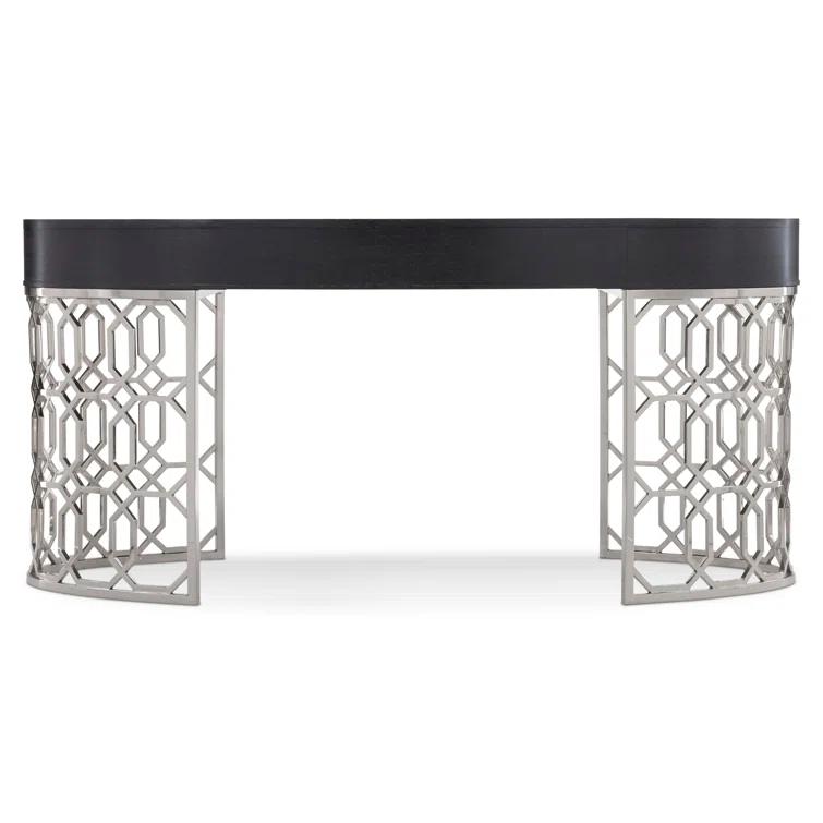 Bernhardt Silhouette Oval Metal Base Writing Desk
