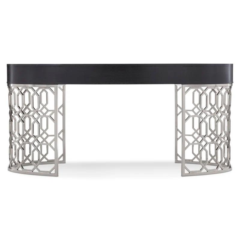 Bernhardt Silhouette Oval Metal Base Writing Desk