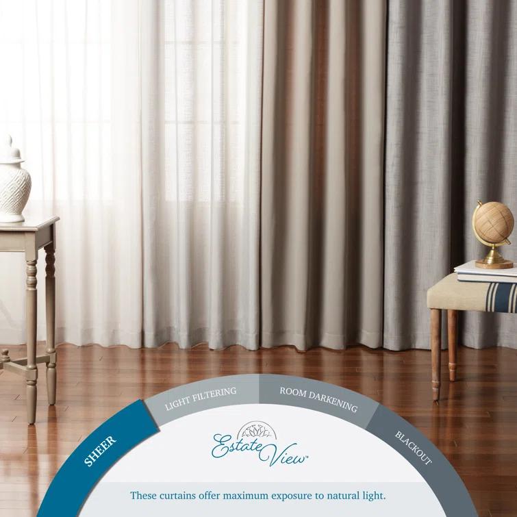 Amalgamated Textiles Polyester Sheer Curtain Pair (Set of 2)