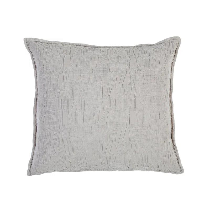 Harbour Cotton Matelassé Euro Sham by Pom Pom at Home - Taupe