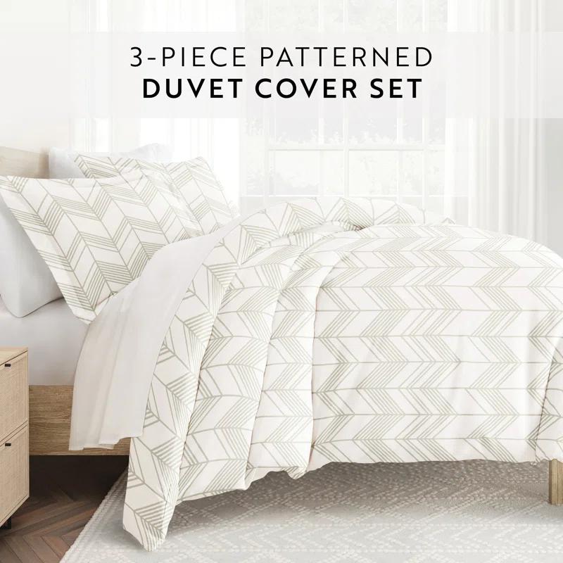 Home Alps Chevron Pattern Duvet Cover Set
