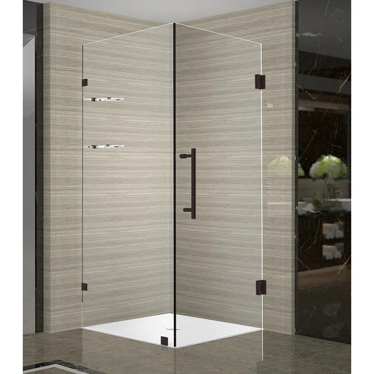 Aston Aquadica GS Frameless 34" x 72" Square Hinged Shower Enclosure SEN993-NBR-34-10