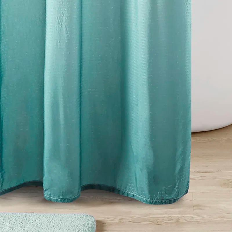 Madison Park Ara Ombre Printed Seersucker Single Shower Curtain