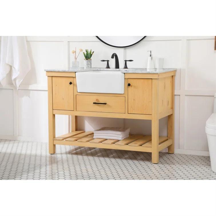 Pelaghia 48'' Single Bathroom Vanity with Marble Top