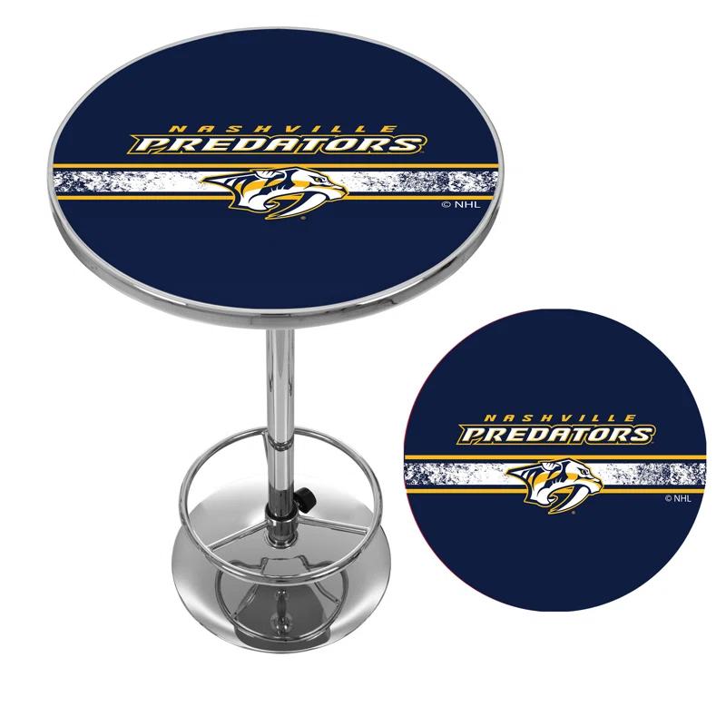 Trademark Global NHL Round Metal Base Dining Table