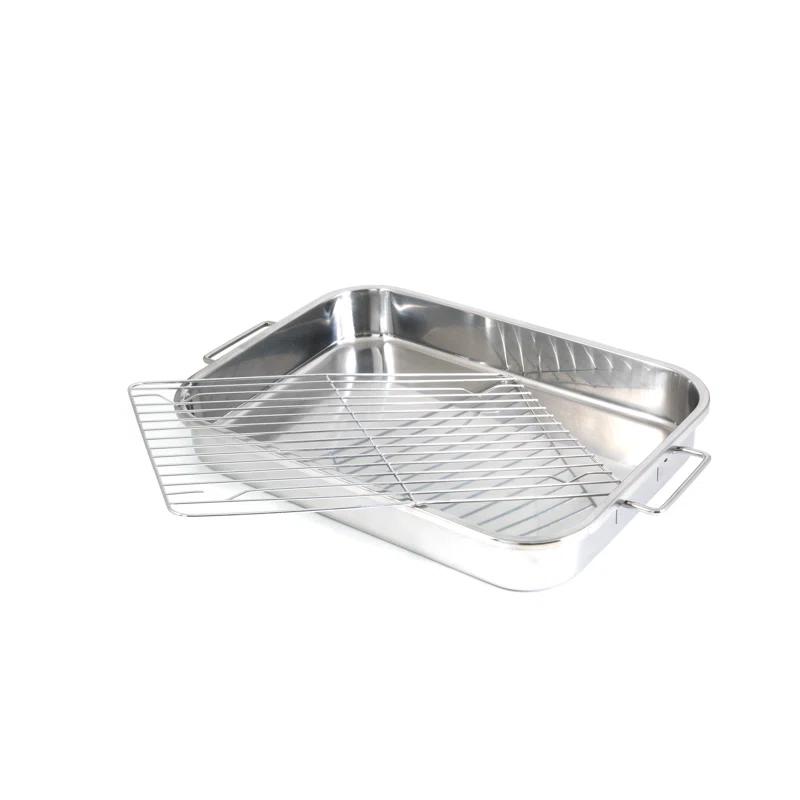 Cook Pro Cook Pro All-In-One 9.5'' Stainless Steel Roasting Pan with Rack