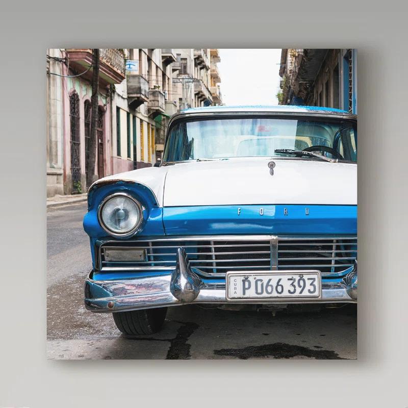 Trademark Fine Art Philippe Hugonnard " Old Ford Blue Car " by Philippe Hugonnard