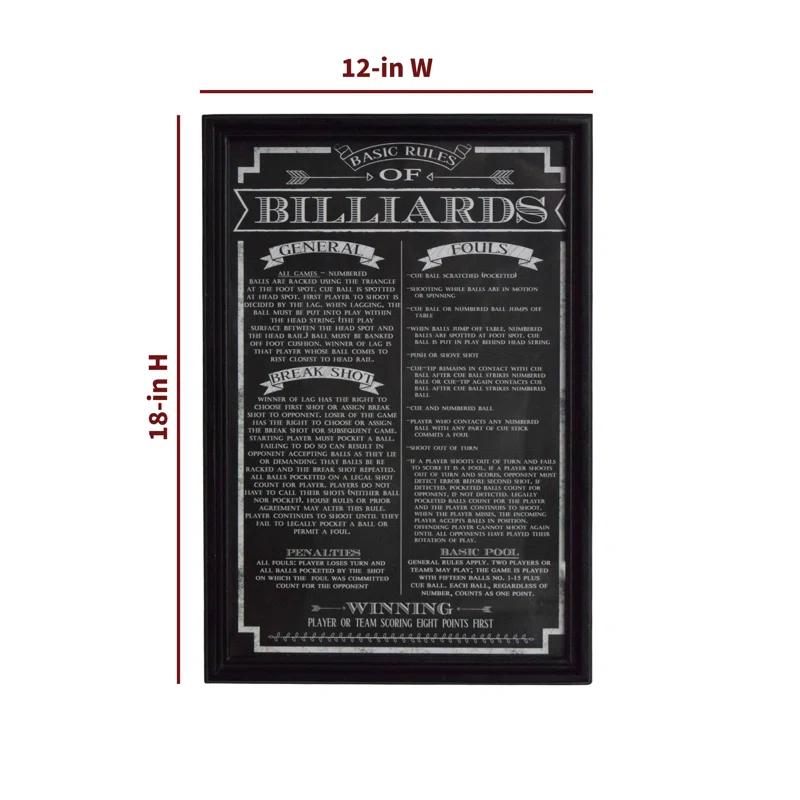 Hathaway Games " Billiard Game Rules "