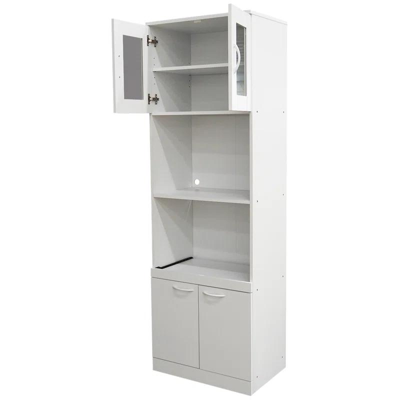 InRoom Designs Danbury Tall Kitchen Pantry, Microwave Storage Cabinet