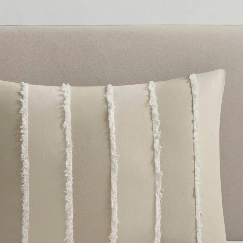 INK+IVY Shay 3 Piece Striped Cotton Duvet Cover Set