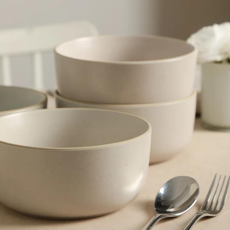 Earth & Clay Amber 12-Piece Dinnerware Set Stoneware