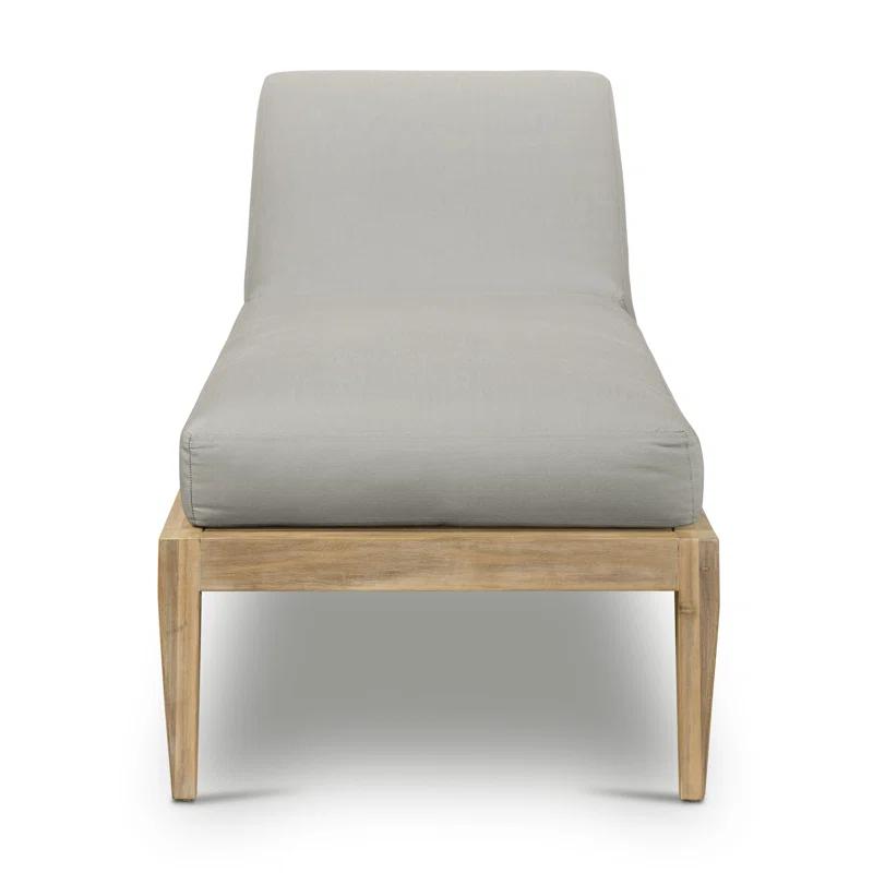 Amine 24'' Outdoor Acacia Chaise Lounge