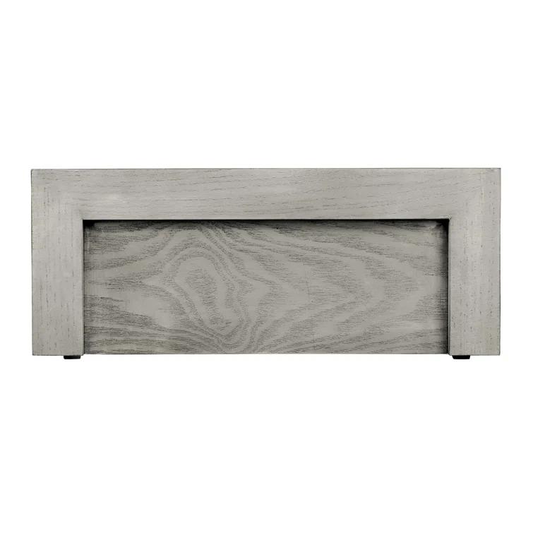 Mira Gray Wood Analog Wall Clock with Pendulum