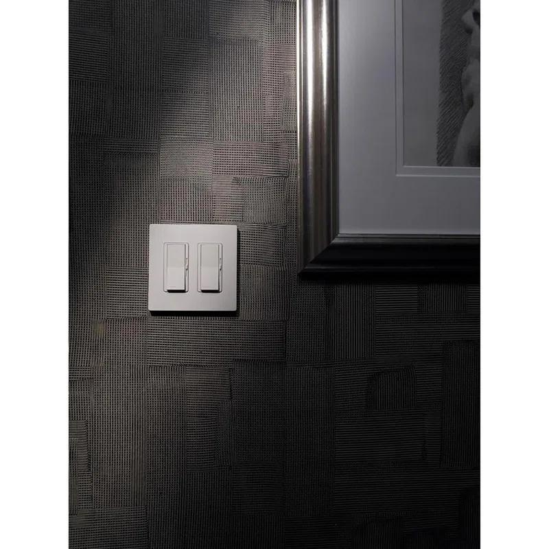 Lutron Lutron White Dual Gang Rocker Plastic Decorator Faceplate 1 pk