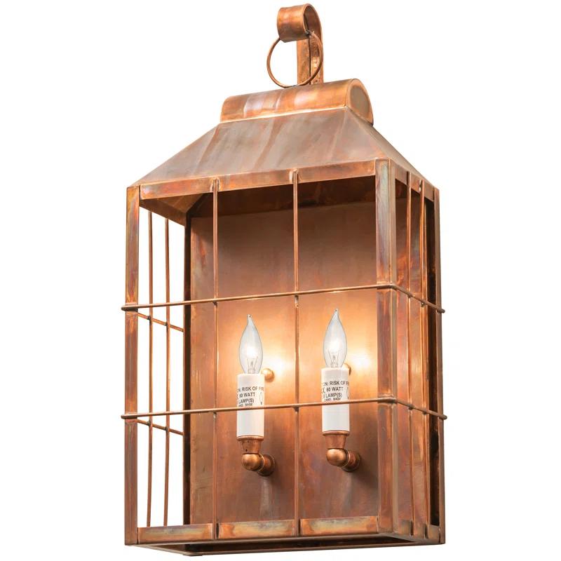 Meyda Lighting Rustic Lodge Copper Wall Light