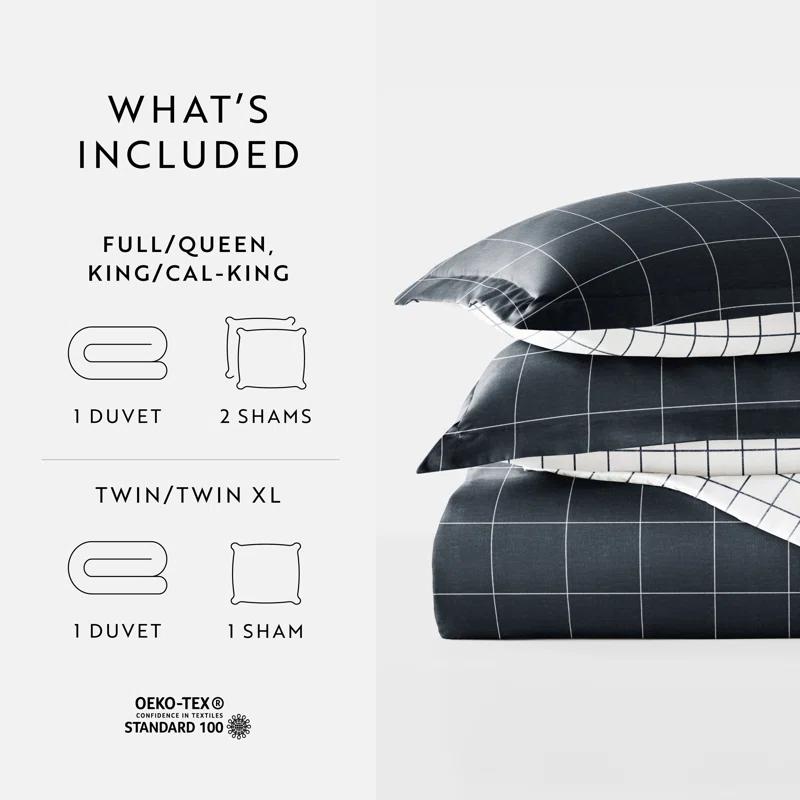 Becky Cameron Patterned Ultra Soft 3 Piece Duvet Cover Set - Serenity