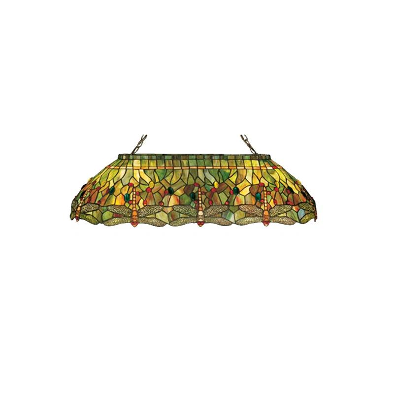 Meyda Lighting Meyda Tiffany & Stained Glass 6 - Light Mahogany Bronze Pool Table Lights Pendant