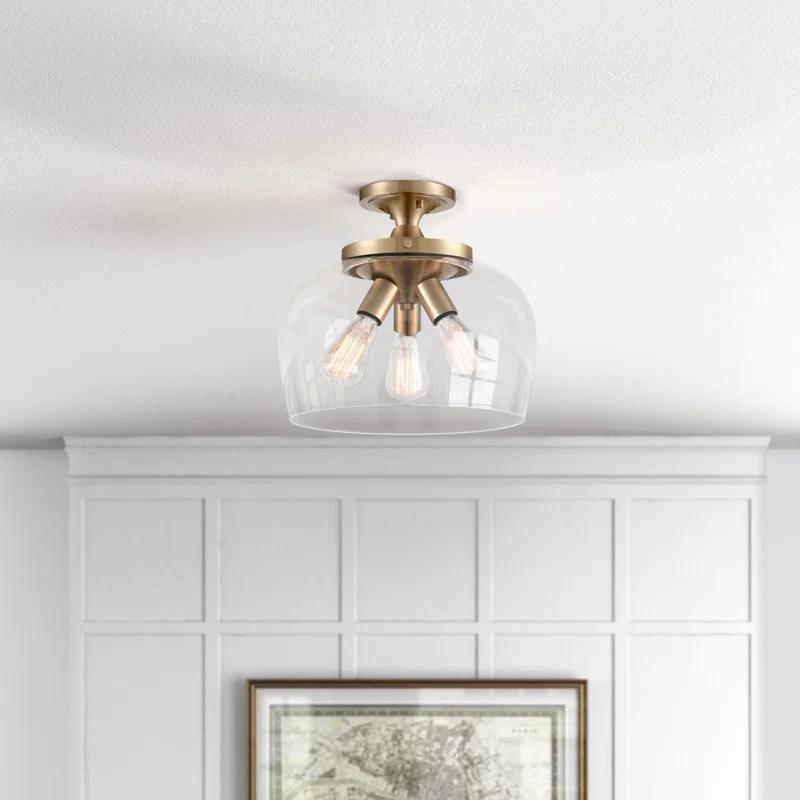 Cromkill Glass Semi Flush Mount