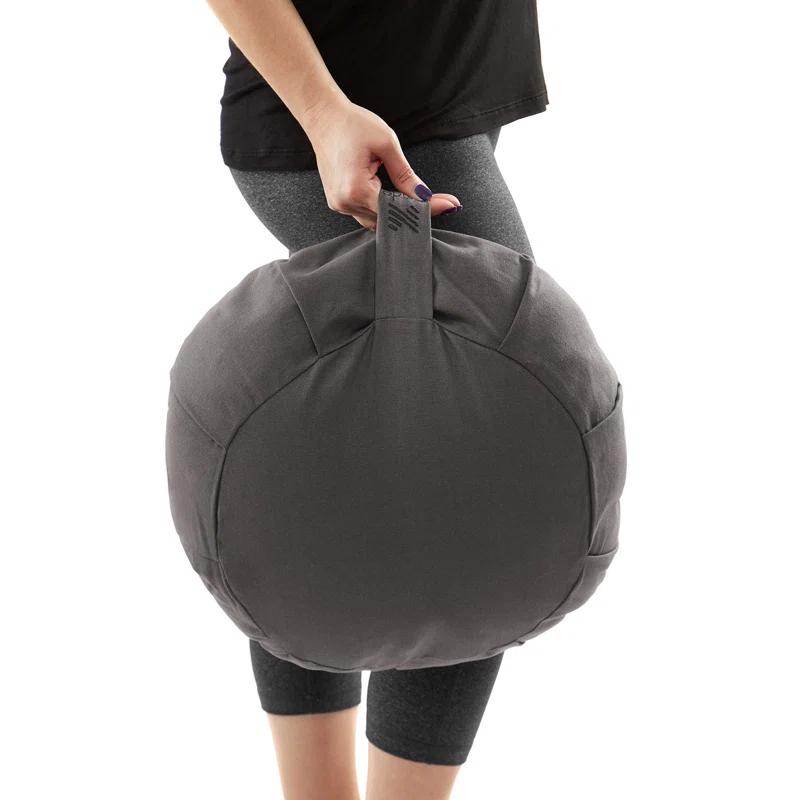 Node Fitness 15" x 5" Round Floor Pillow and Meditation Bolster