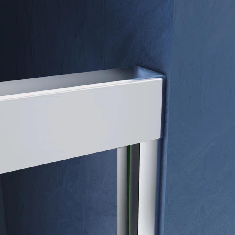VODYXSEP Sliding Shower Glass Door 56-60 In. W X 72 In. H, Adjustable Semi Frameless Shower Door, Certified Thick Clear Clear Tempered Glass, 304 Stainless Steel Handles Y4VO-W2269P144322