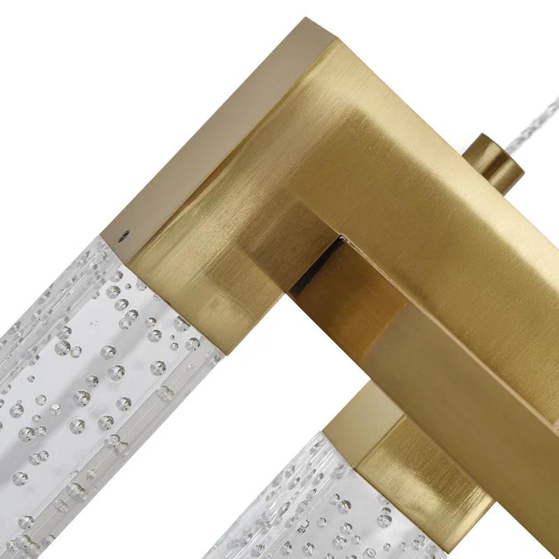Sorrento 27-in Ring 9-Light Height Adjustable ETL Certified Integrated LED Circular Chandelier