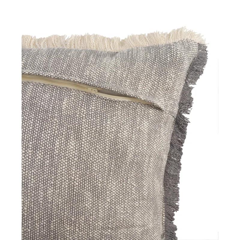 Rajani Home Jessei Fringed Cotton Throw Pillow