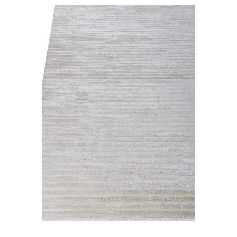 High Low Viscose Striped Rug