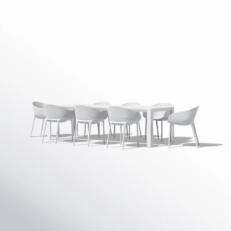 Farrah 102'' Rectangular 8 - Person Outdoor Dining Set