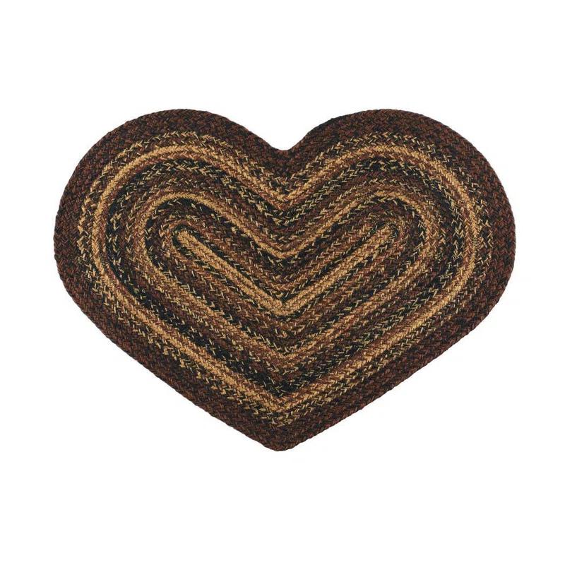 IHF Home Decor Cappuccino Heart Rug