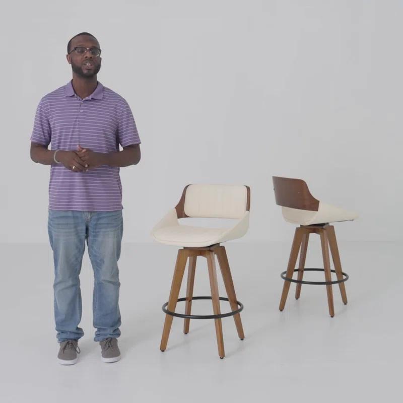 George Oliver Jobani Swivel Stool (Set of 2)