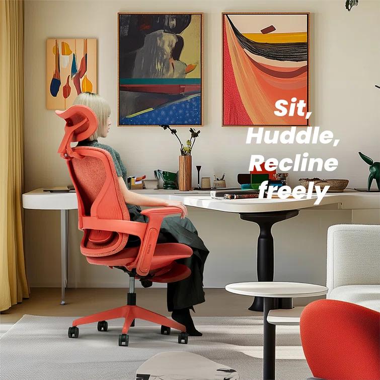 TopJob TopJob Aura Fashionable Office Chair, Ergonomic High Back Home Desk Chair With Headrest And Footrest, Ergonomic High-back Mesh Rolling Work Swivel Chairs With Wheels, Computer Gaming Chair With Adjustable Lumbar Support