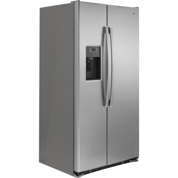 GE Appliances 36" Counter Depth Side-by-Side 21.9 cu. ft. Refrigerator GZS22DSJSS